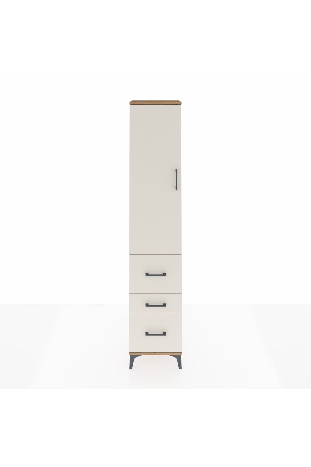 Arges Dolap 3 Raflı 3 Çekmeceli Tek Kapaklı 44x30x221 - S28M068V7A