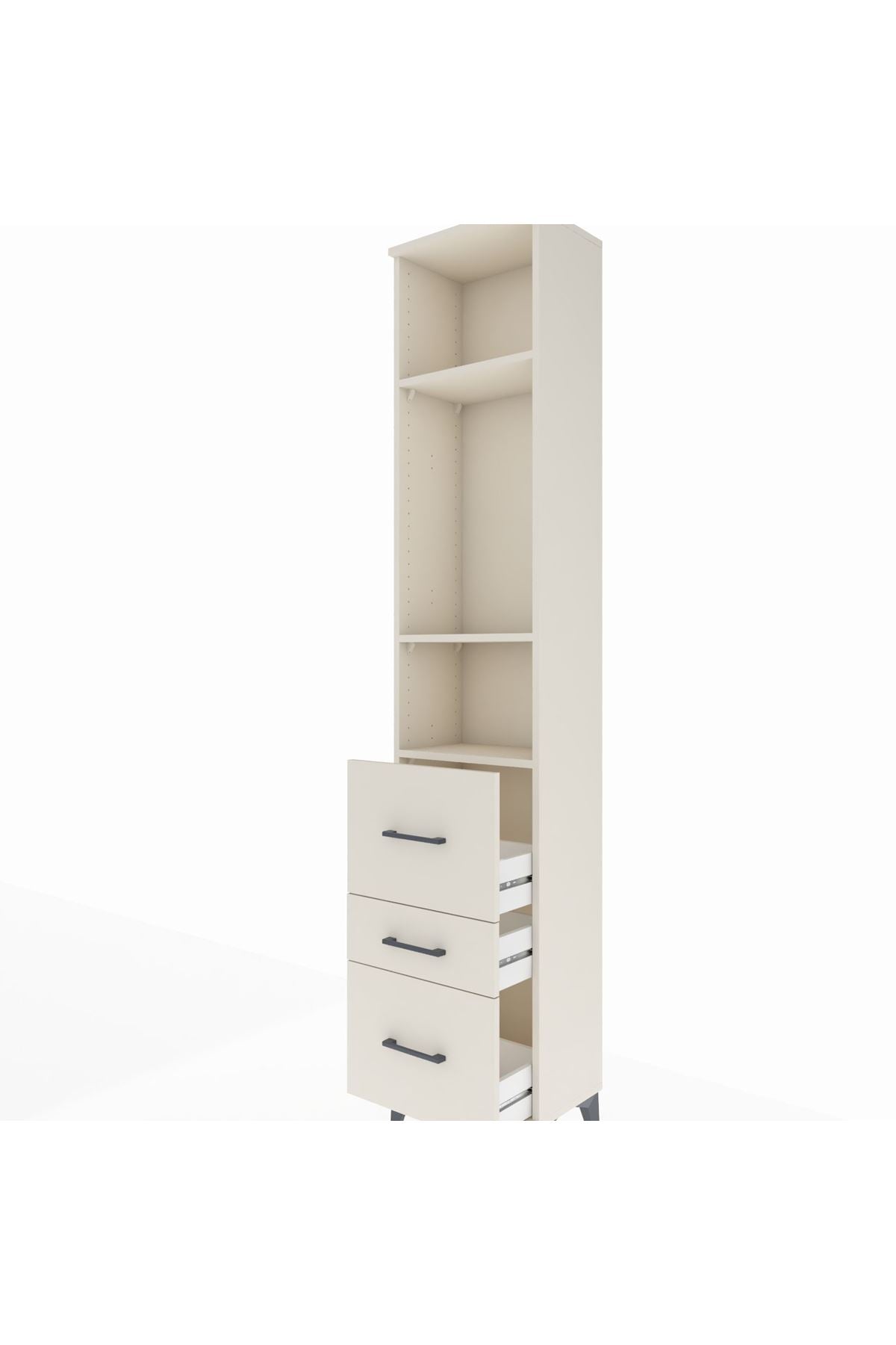 Arges Dolap 3 Raflı 3 Çekmeceli 44x30x221 - S28M069V1A