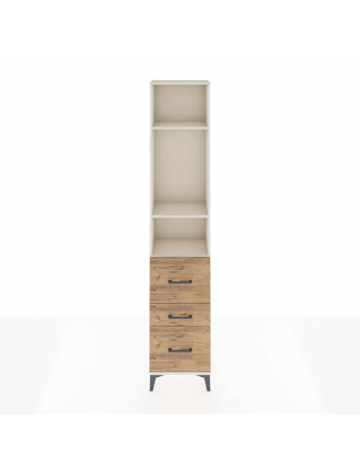 Arges Dolap 3 Raflı 3 Çekmeceli 44x30x221 - S28M069V3A