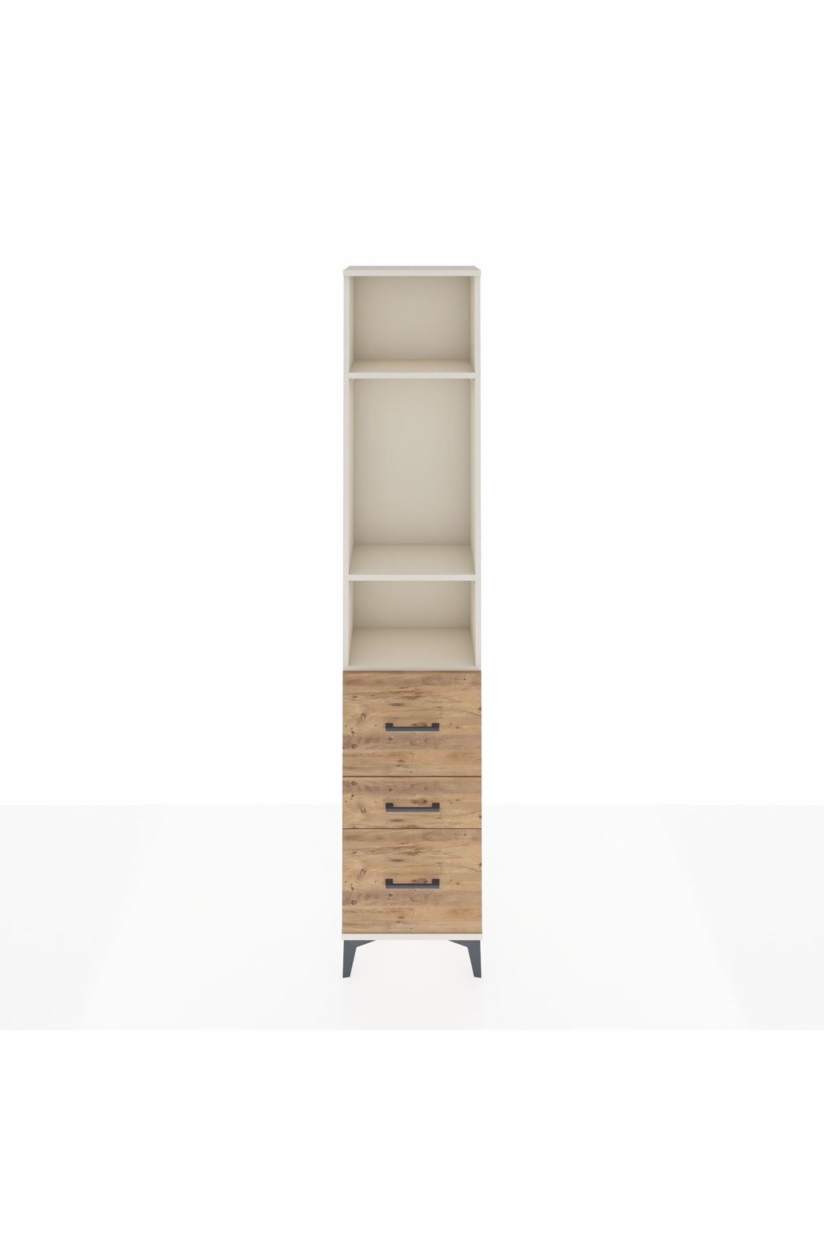 Arges Dolap 3 Raflı 3 Çekmeceli 44x30x221 - S28M069V3A