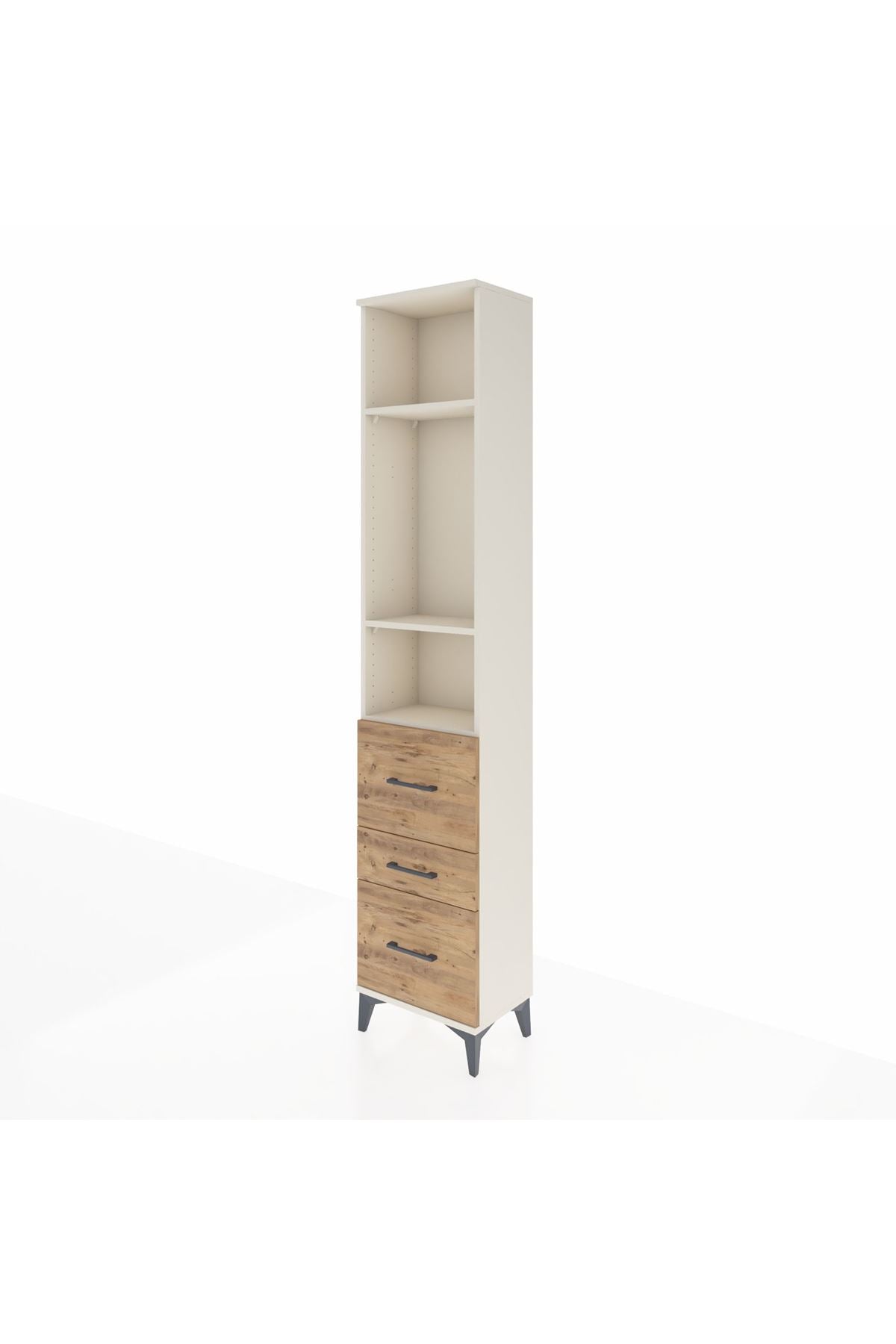 Arges Dolap 3 Raflı 3 Çekmeceli 44x30x221 - S28M069V3A