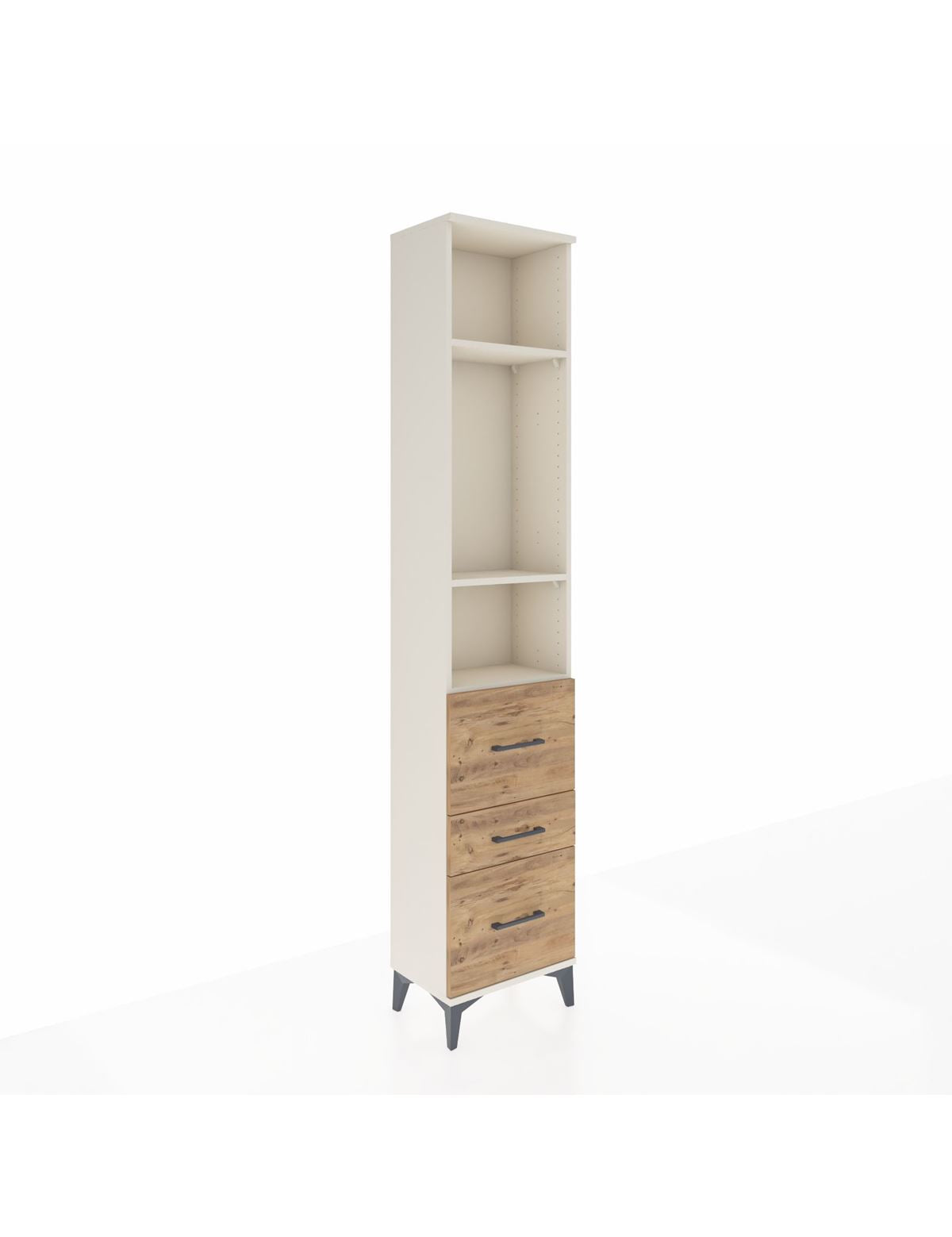 Arges Dolap 3 Raflı 3 Çekmeceli 44x30x221 - S28M069V3A