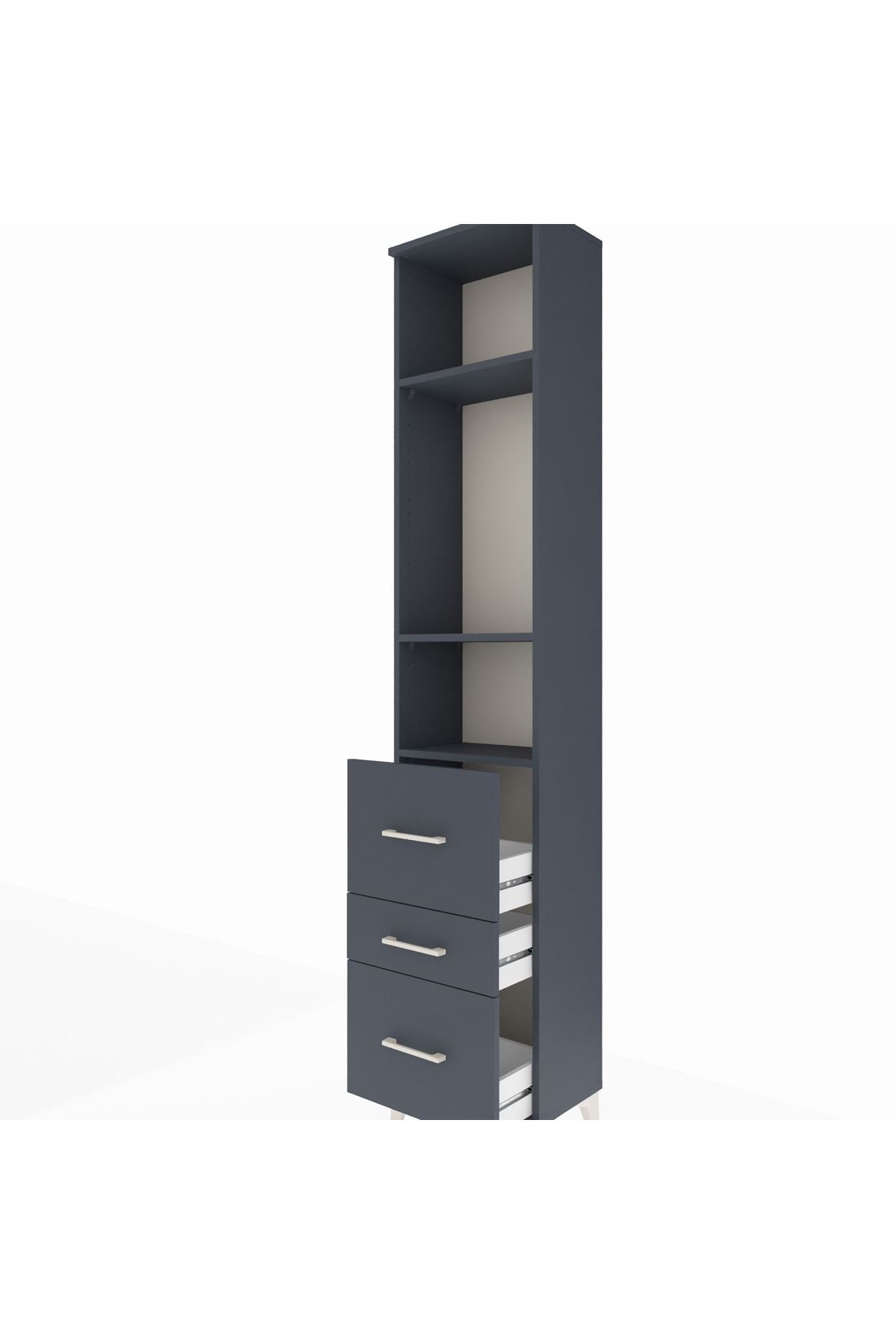 Arges Dolap 3 Raflı 3 Çekmeceli 44x30x221 - S28M069V5A