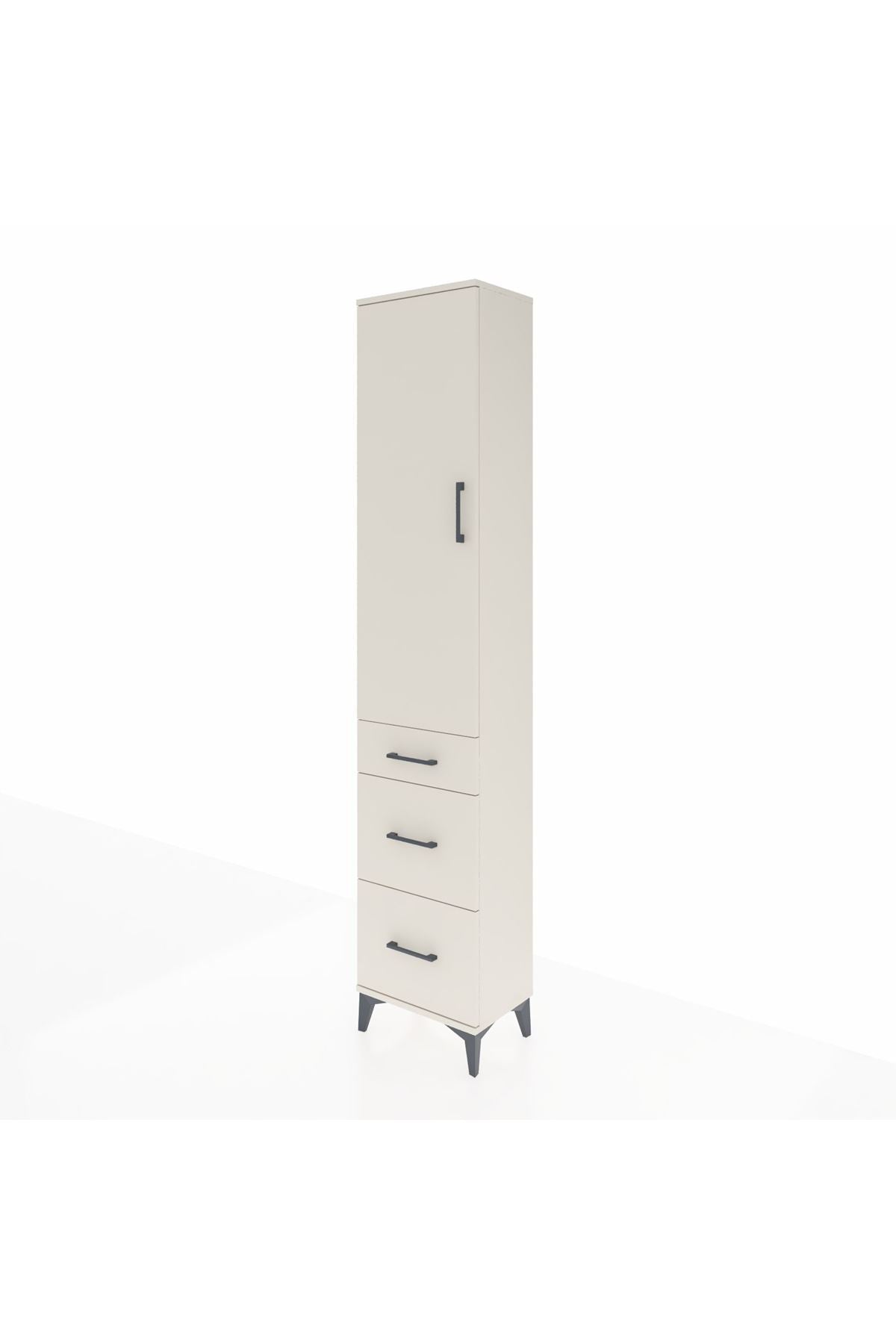 Arges Dolap 2 Raflı 3 Çekmeceli Tek Askılı 44x30x221 - S28M070V1A