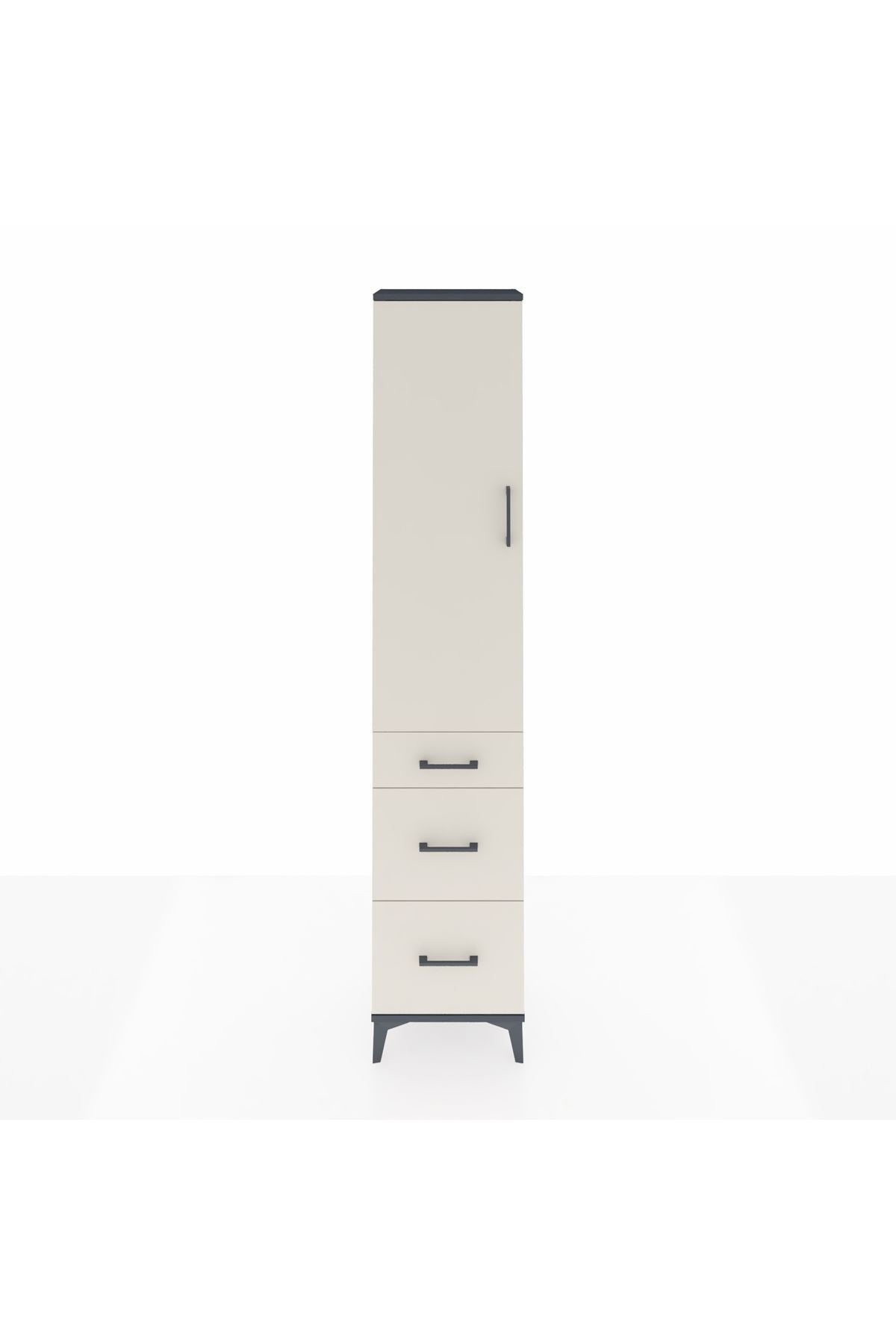 Arges Dolap 2 Raflı 3 Çekmeceli Tek Askılı 44x30x221 - S28M070V4A