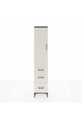 Arges Dolap 2 Raflı 3 Çekmeceli Tek Askılı 44x30x221