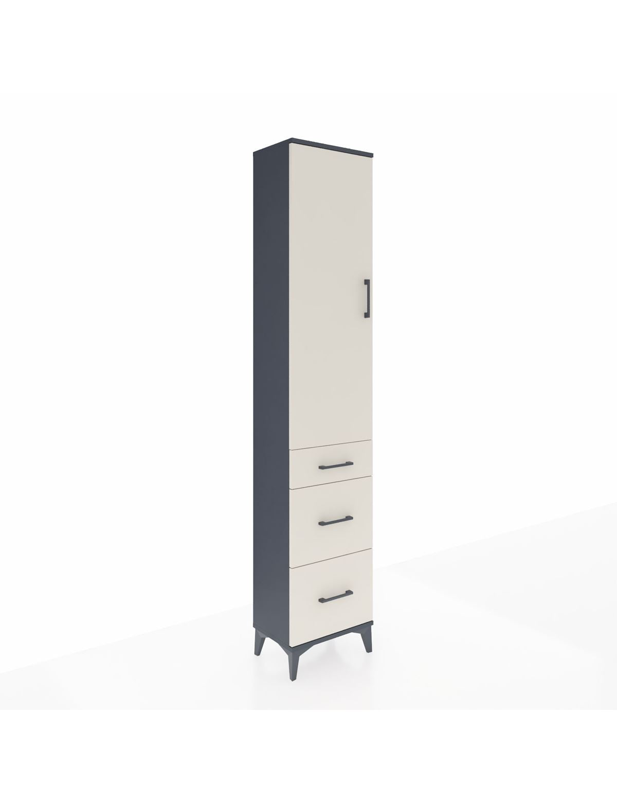Arges Dolap 2 Raflı 3 Çekmeceli Tek Askılı 44x30x221 - S28M070V4A