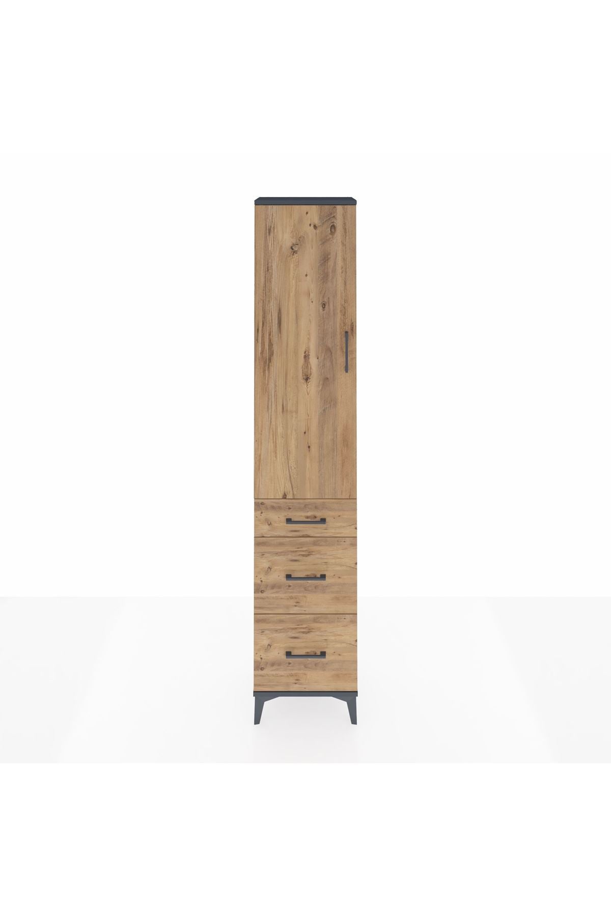 Arges Dolap 2 Raflı 3 Çekmeceli Tek Askılı 44x30x221 - S28M070V6A