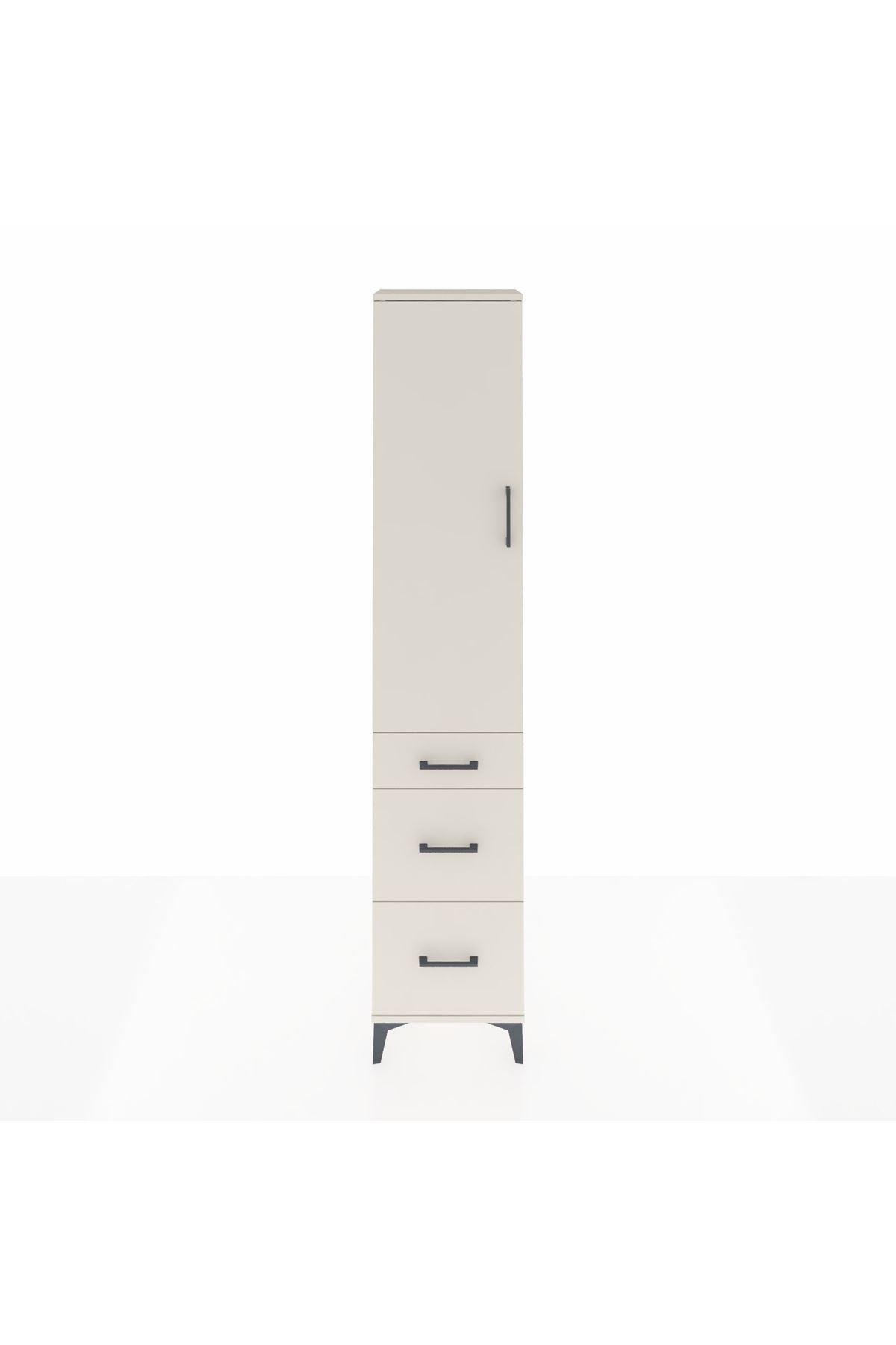 Arges Dolap 3 Raflı 3 Çekmeceli Tek Kapaklı 44x30x221 - S28M071V1A