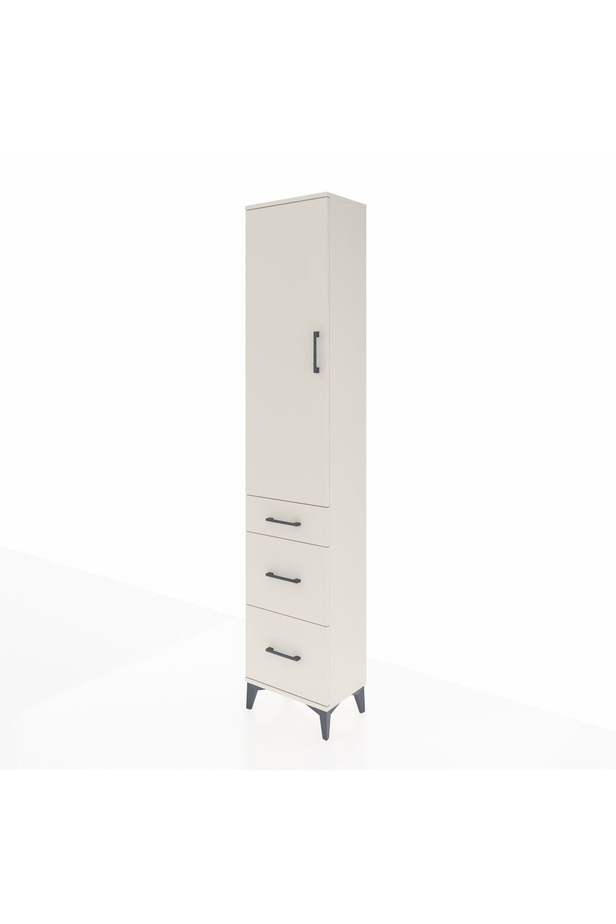 Arges Dolap 3 Raflı 3 Çekmeceli Tek Kapaklı 44x30x221 - S28M071V1A
