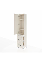 Arges Dolap 3 Raflı 3 Çekmeceli Tek Kapaklı 44x30x221 - S28M071V1A
