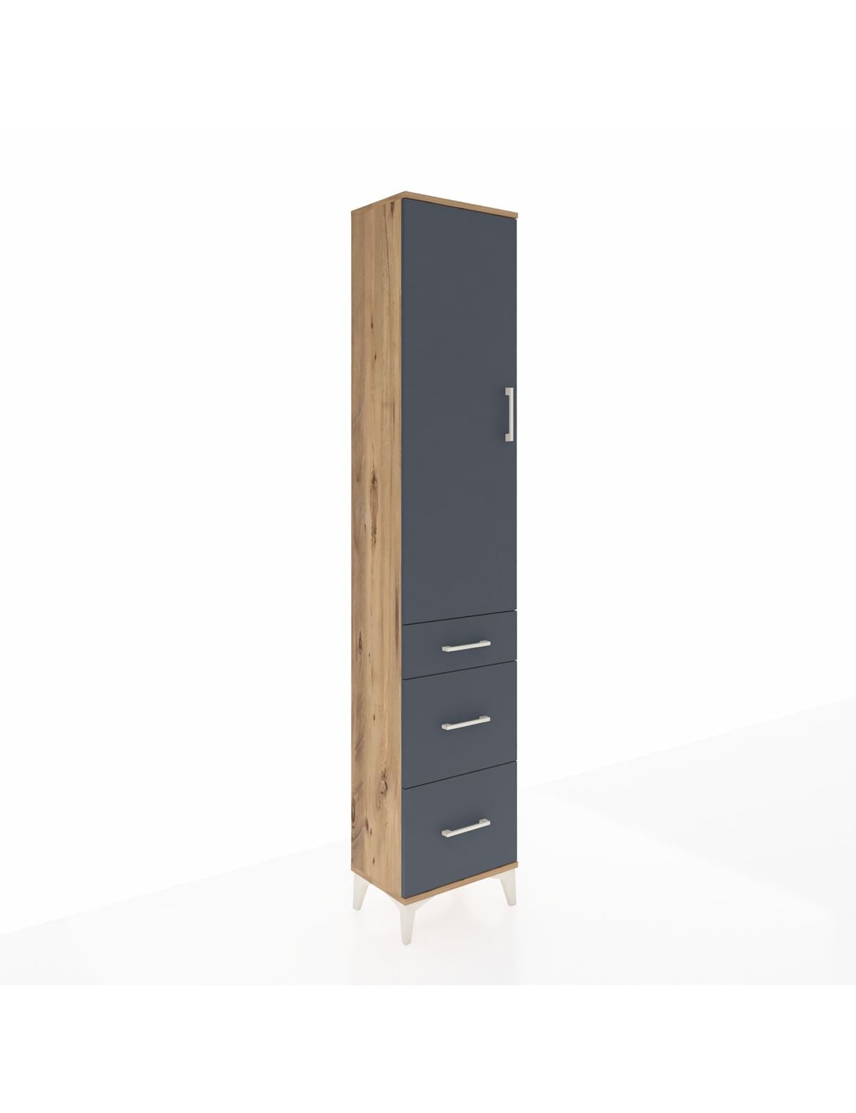 Arges Dolap 3 Raflı 3 Çekmeceli Tek Kapaklı 44x30x221 - S28M071V8A