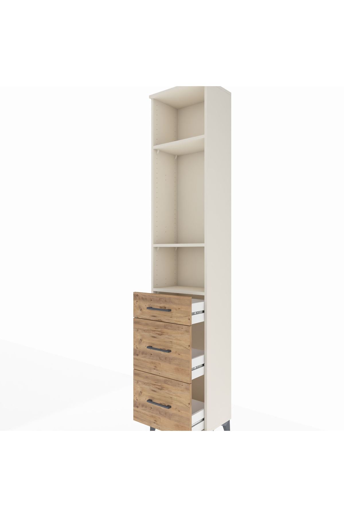 Arges Dolap 3 Raflı 3 Çekmeceli 44x30x221 - S28M072V3A