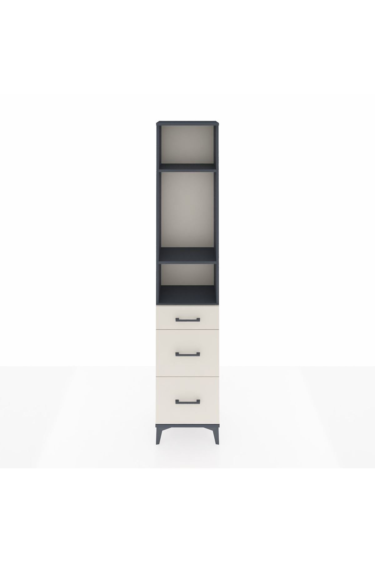 Arges Dolap 3 Raflı 3 Çekmeceli 44x30x221 - S28M072V4A