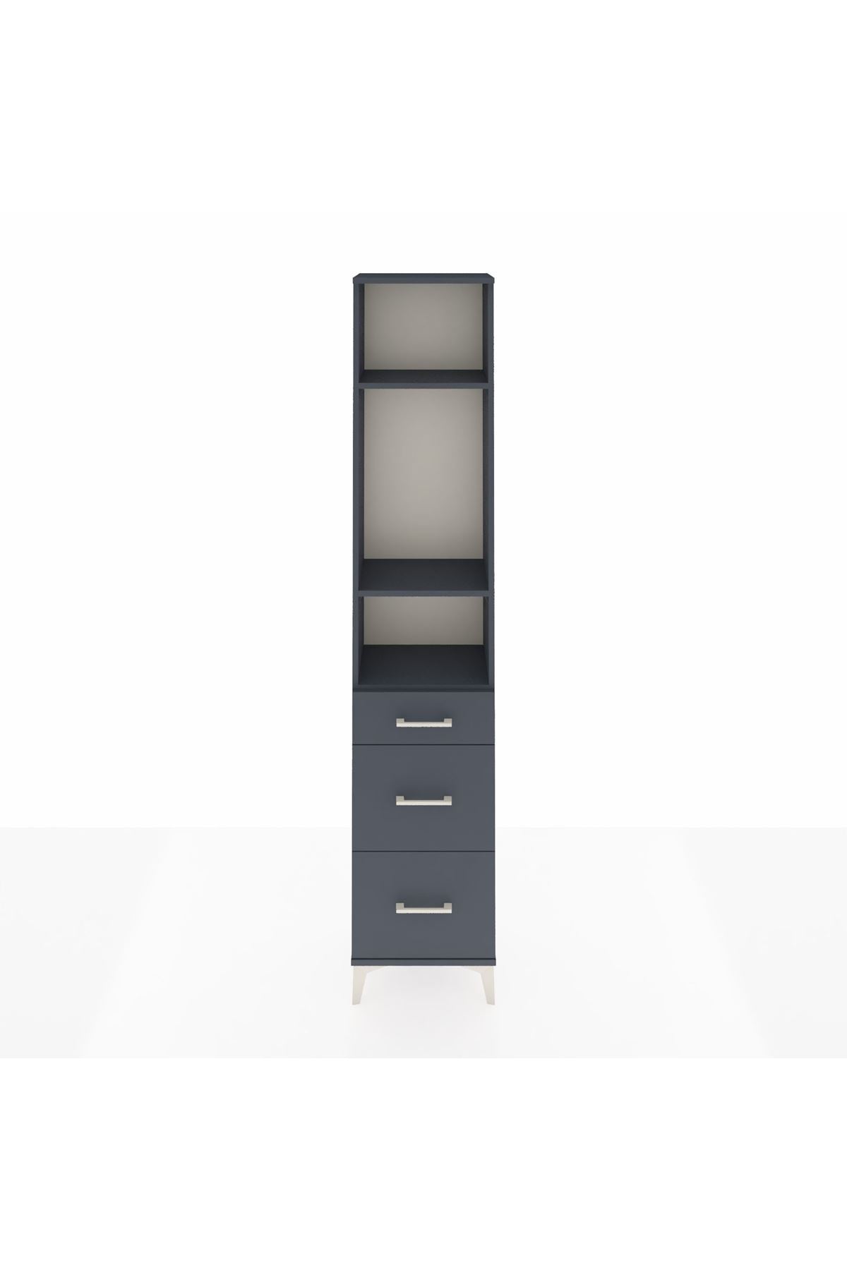 Arges Dolap 3 Raflı 3 Çekmeceli 44x30x221 - S28M072V5A