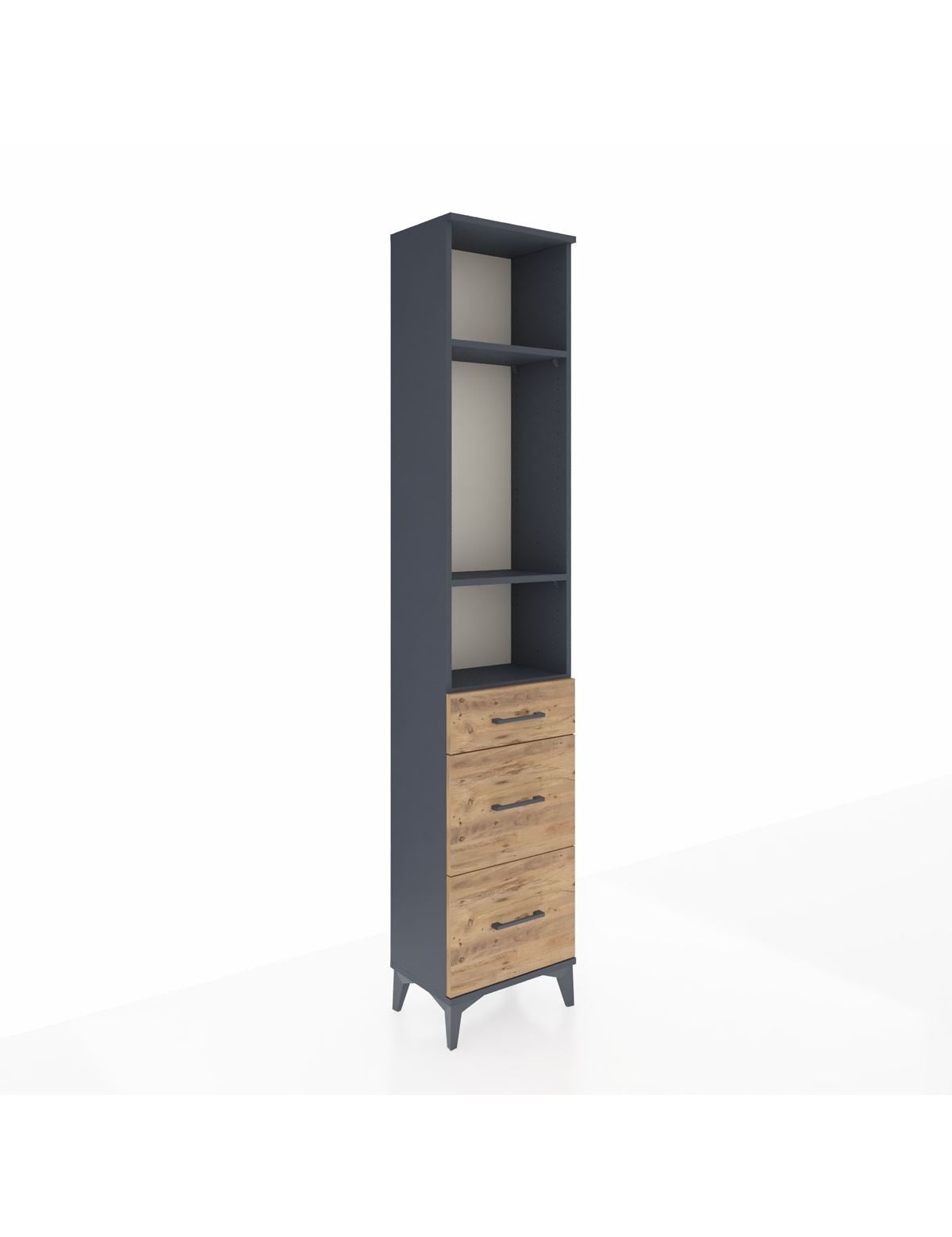 Arges Dolap 3 Raflı 3 Çekmeceli 44x30x221 - S28M072V6A