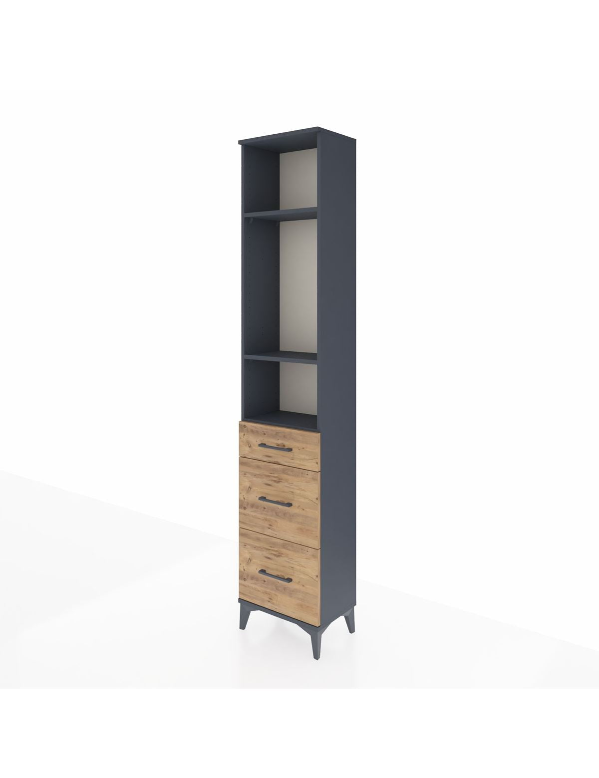 Arges Dolap 3 Raflı 3 Çekmeceli 44x30x221 - S28M072V6A