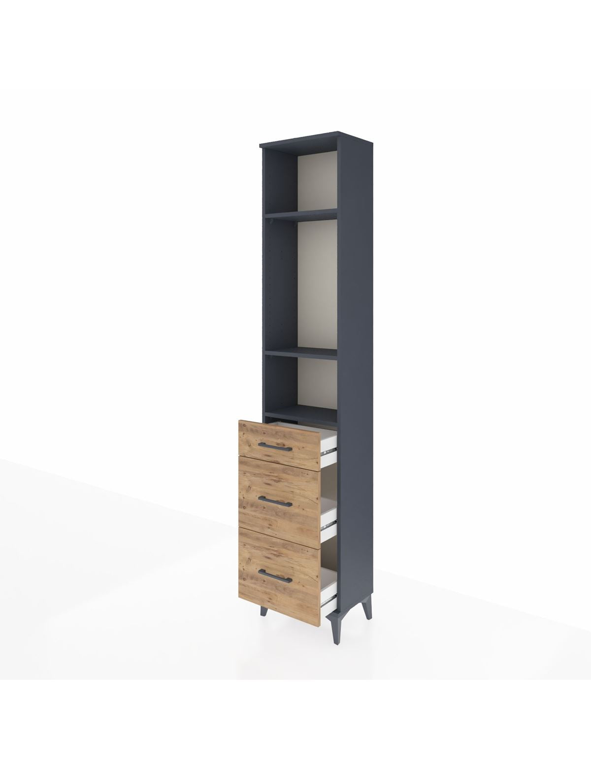 Arges Dolap 3 Raflı 3 Çekmeceli 44x30x221 - S28M072V6A