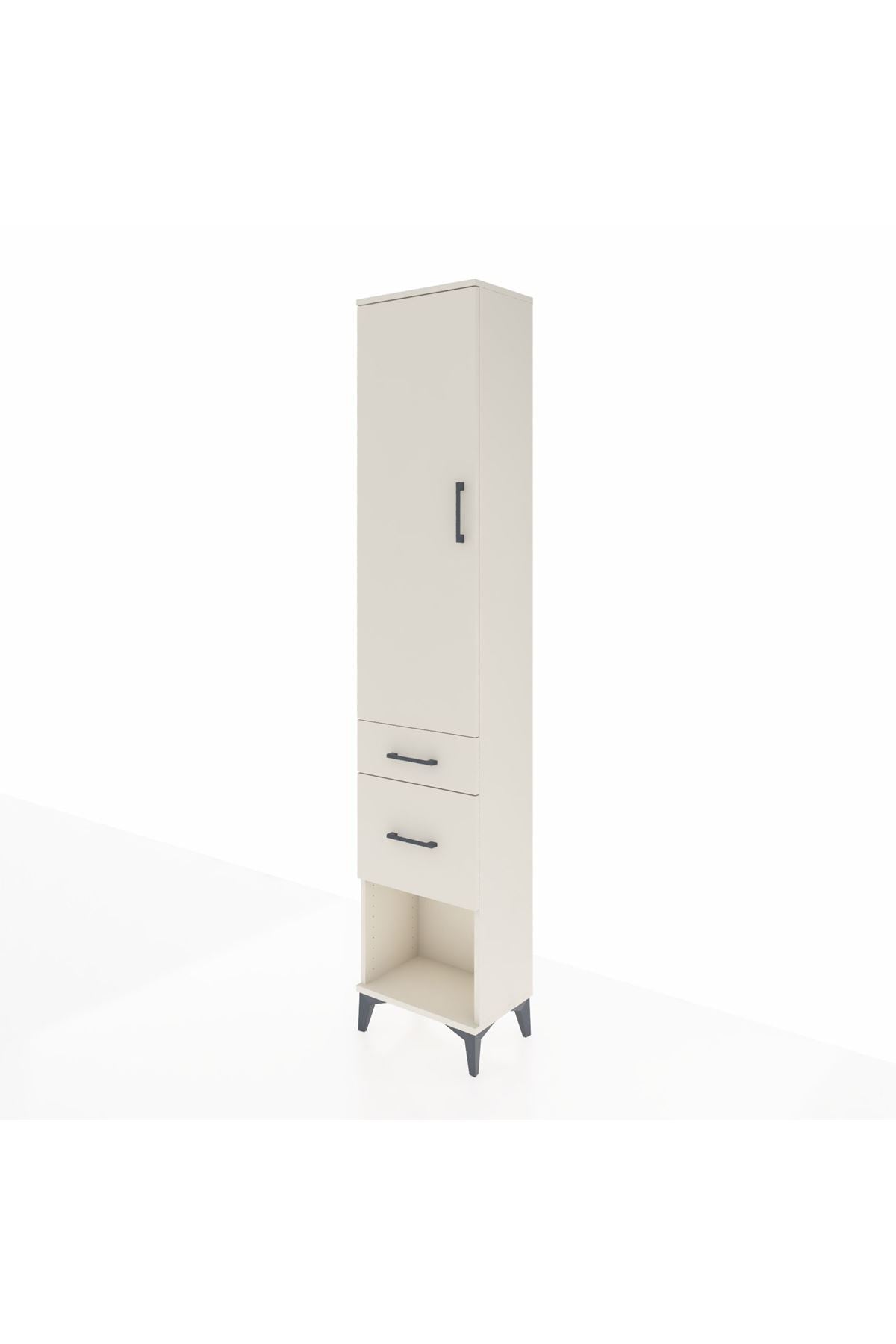 Arges Dolap 2 Raflı 2 Çekmeceli Tek Askılı 44x30x221 - S28M073V1A