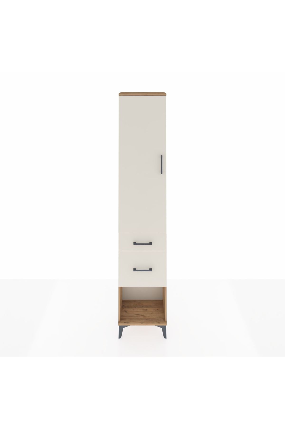 Arges Dolap 2 Raflı 2 Çekmeceli Tek Askılı 44x30x221 - S28M073V7A