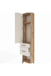 Arges Dolap 2 Raflı 2 Çekmeceli Tek Askılı 44x30x221 - S28M073V7A