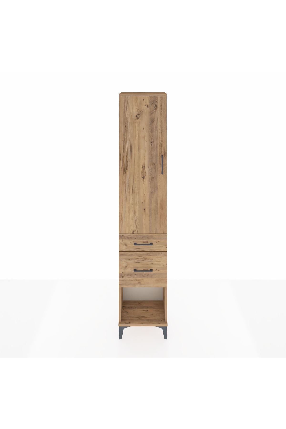 Arges Dolap 2 Raflı 2 Çekmeceli Tek Askılı 44x30x221 - S28M073V9A
