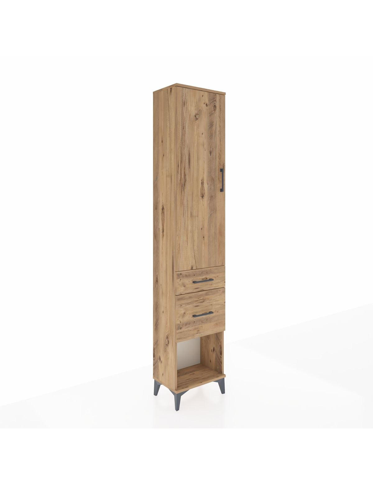 Arges Dolap 2 Raflı 2 Çekmeceli Tek Askılı 44x30x221 - S28M073V9A