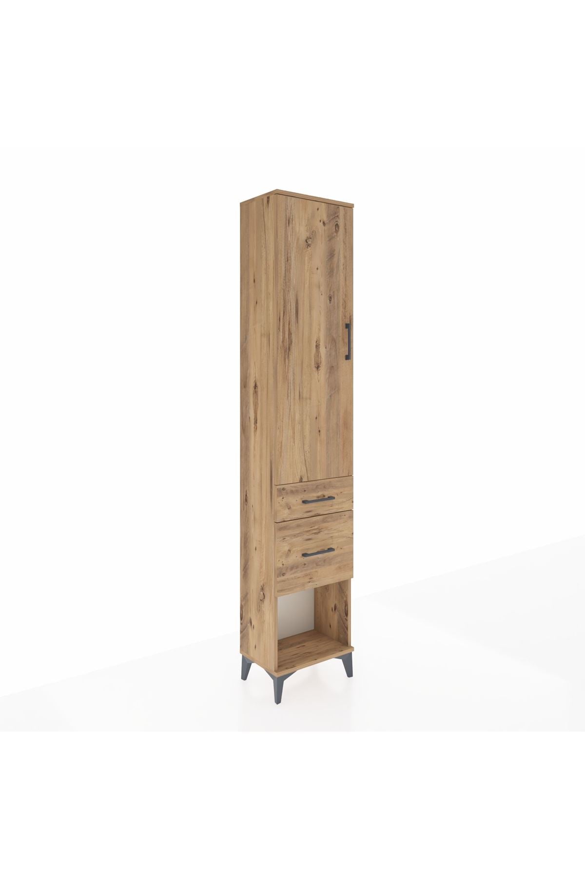 Arges Dolap 2 Raflı 2 Çekmeceli Tek Askılı 44x30x221 - S28M073V9A