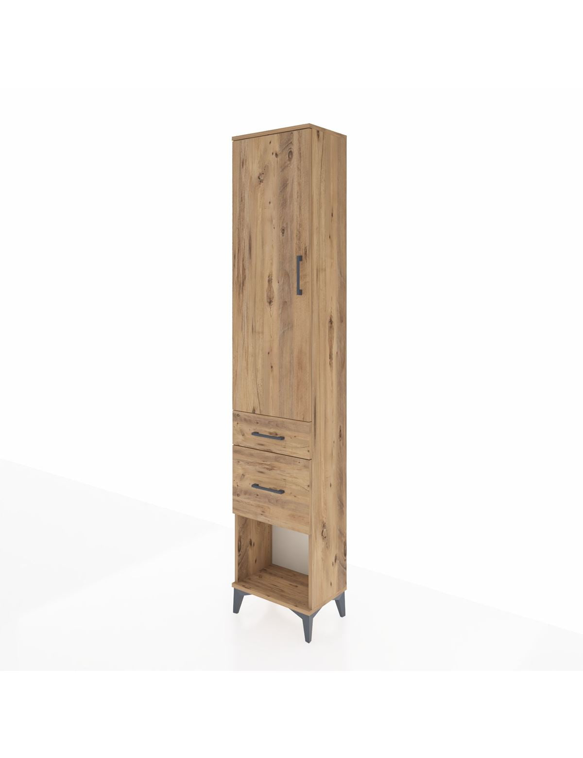 Arges Dolap 2 Raflı 2 Çekmeceli Tek Askılı 44x30x221 - S28M073V9A