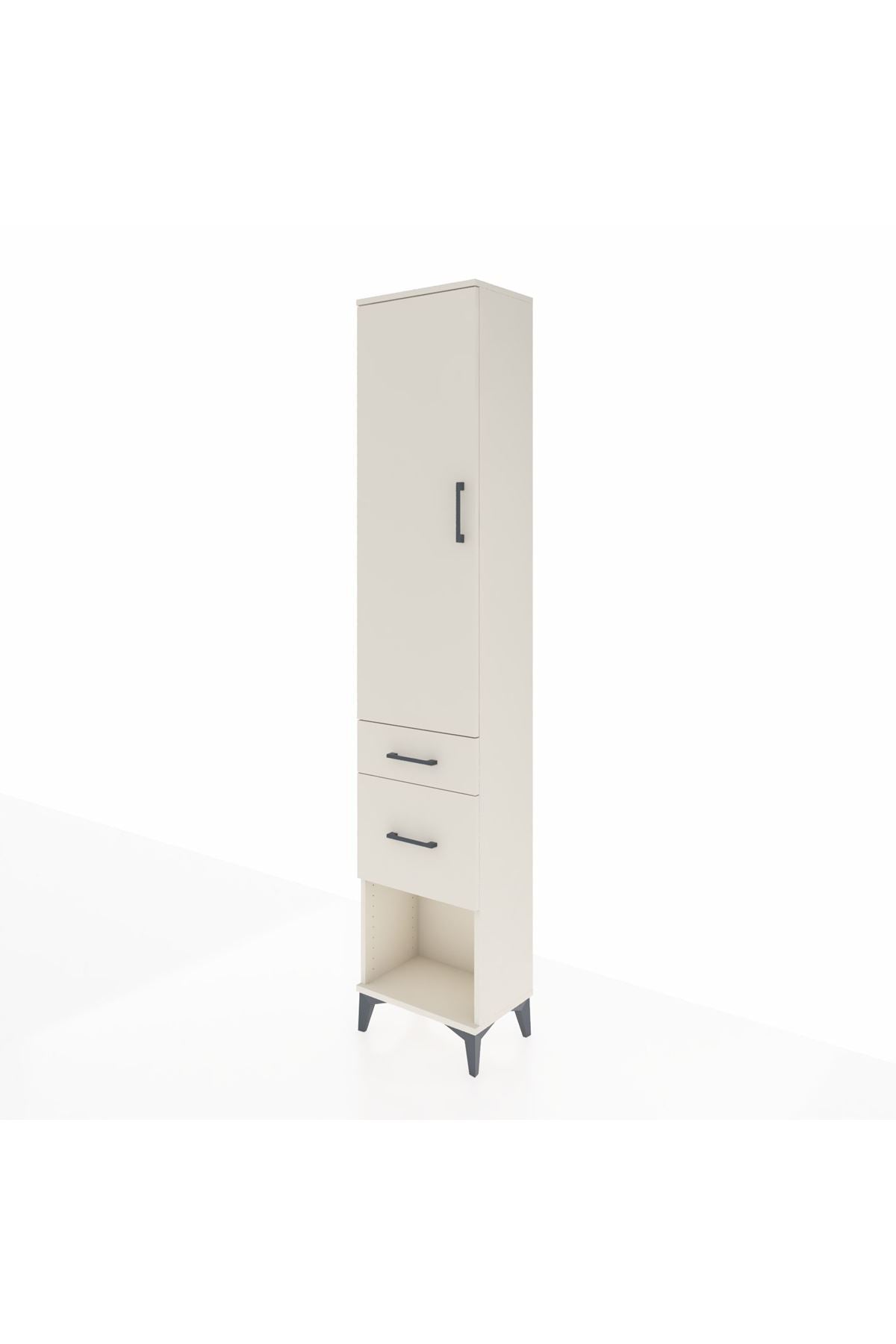 Arges Dolap 3 Raflı 2 Çekmeceli Tek Kapaklı 44x30x221 - S28M074V1A