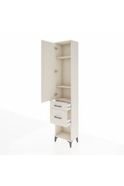 Arges Dolap 3 Raflı 2 Çekmeceli Tek Kapaklı 44x30x221 - S28M074V1A