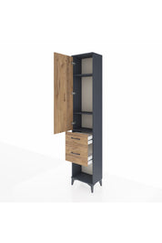 Arges Dolap 3 Raflı 2 Çekmeceli Tek Kapaklı 44x30x221 - S28M074V6A