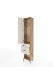 Arges Dolap 3 Raflı 2 Çekmeceli Tek Kapaklı 44x30x221 - S28M074V7A