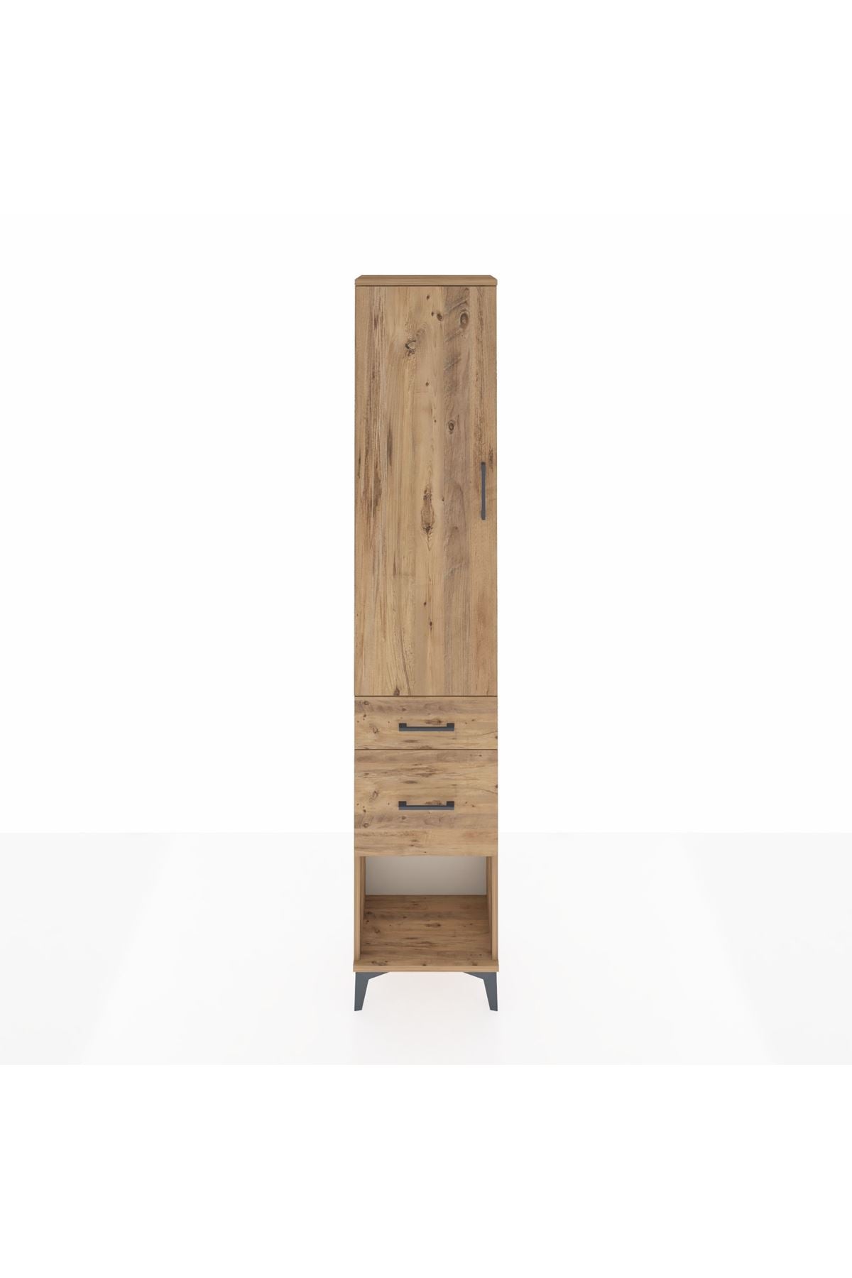 Arges Dolap 3 Raflı 2 Çekmeceli Tek Kapaklı 44x30x221 - S28M074V9A