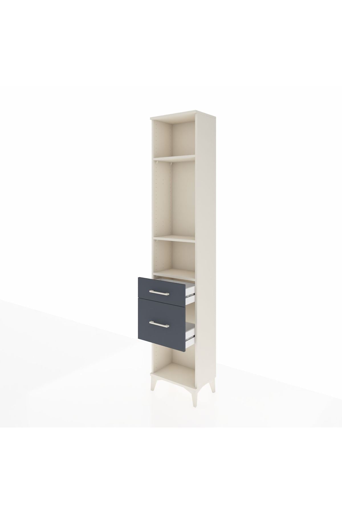 Arges Dolap 3 Raflı 2 Çekmeceli 44x30x221 - S28M075V2A
