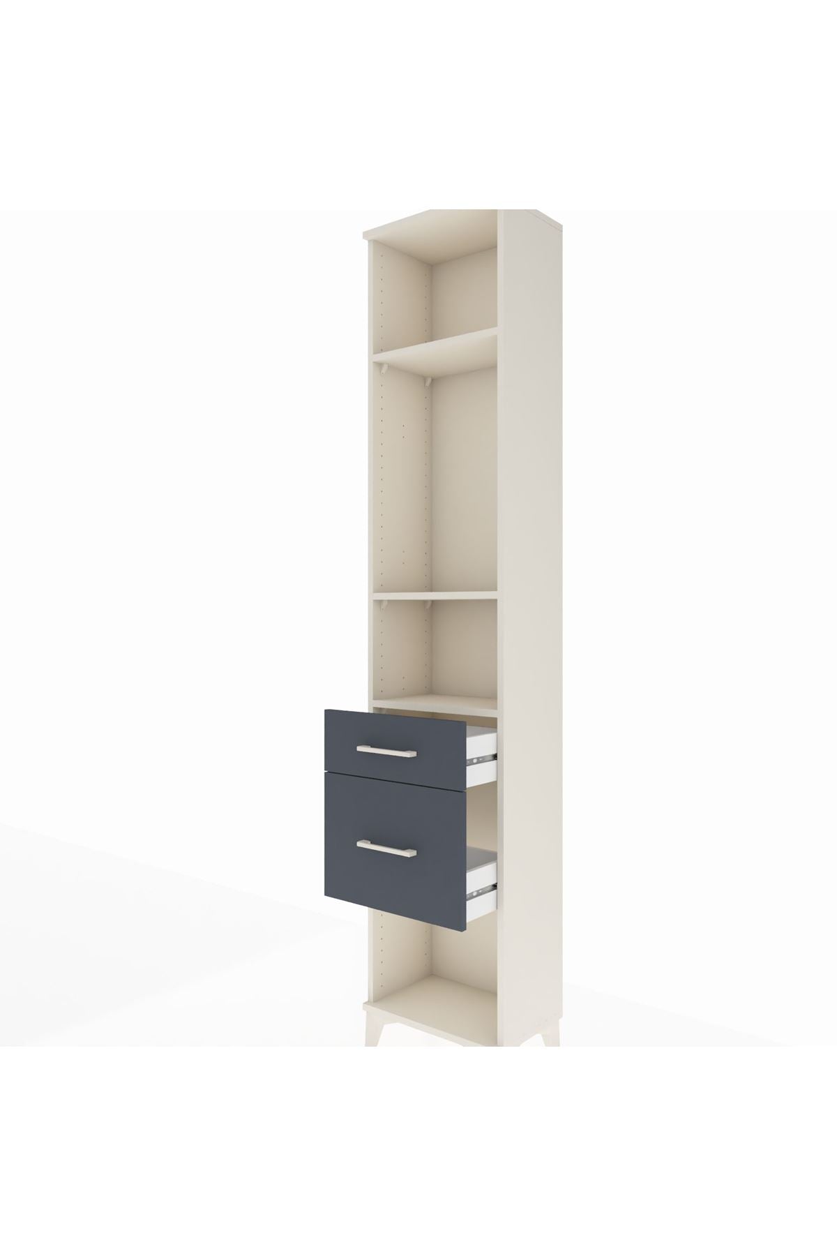 Arges Dolap 3 Raflı 2 Çekmeceli 44x30x221 - S28M075V2A