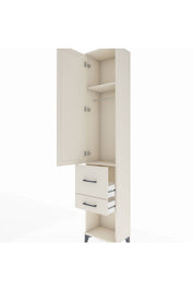 Arges Dolap 2 Raflı 2 Çekmeceli Tek Askılı 44x30x221 - S28M076V1A