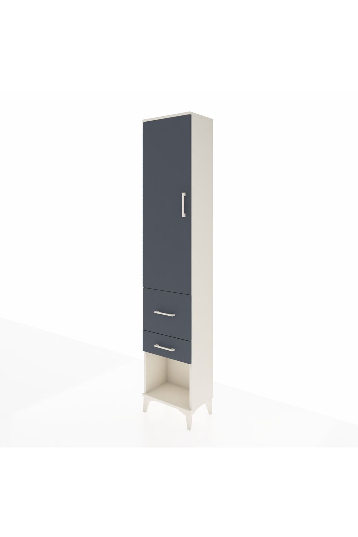 Arges Dolap 2 Raflı 2 Çekmeceli Tek Askılı 44x30x221 - S28M076V2A