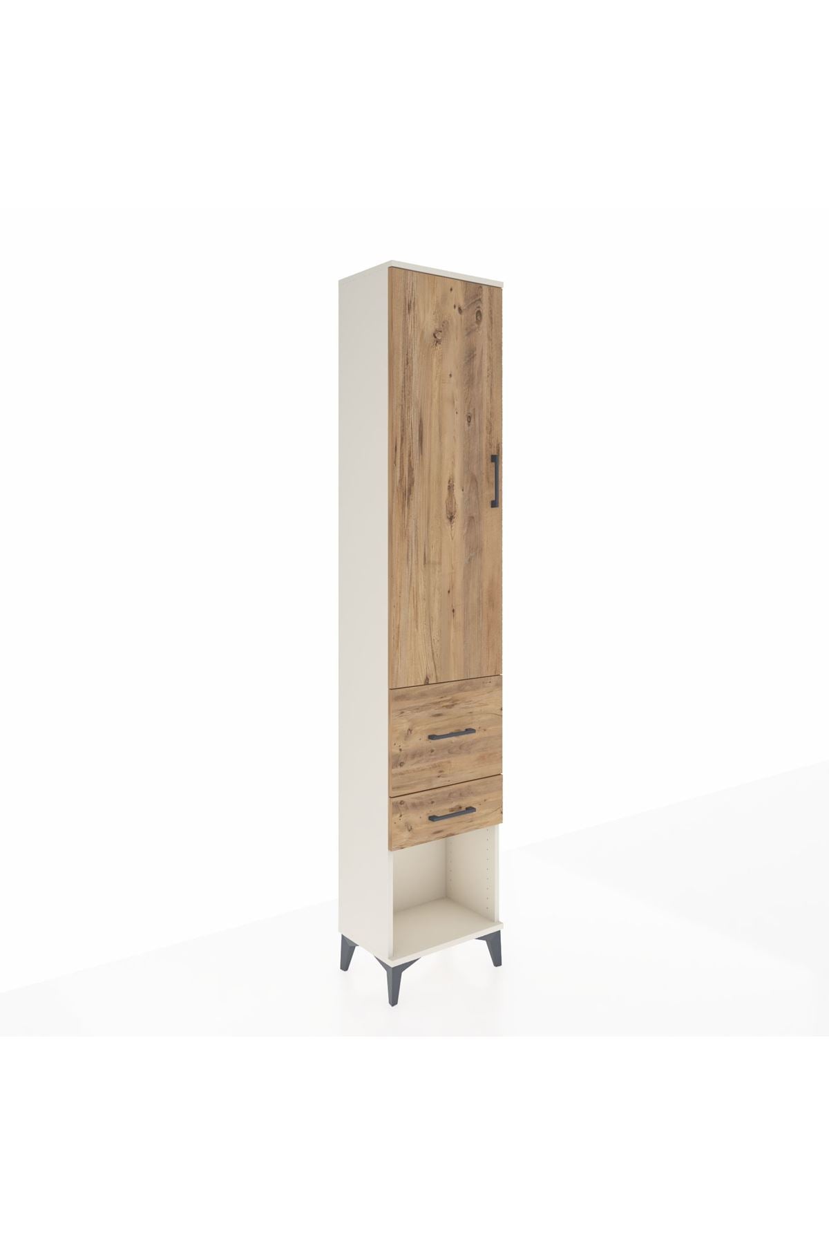 Arges Dolap 2 Raflı 2 Çekmeceli Tek Askılı 44x30x221 - S28M076V3A