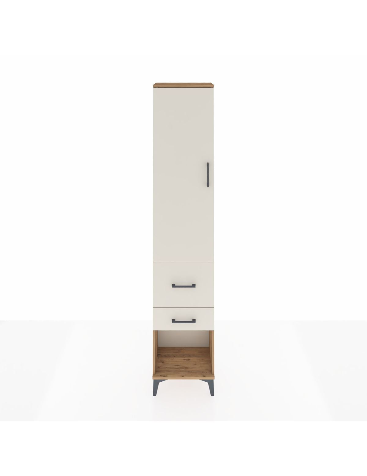 Arges Dolap 2 Raflı 2 Çekmeceli Tek Askılı 44x30x221 - S28M076V7A