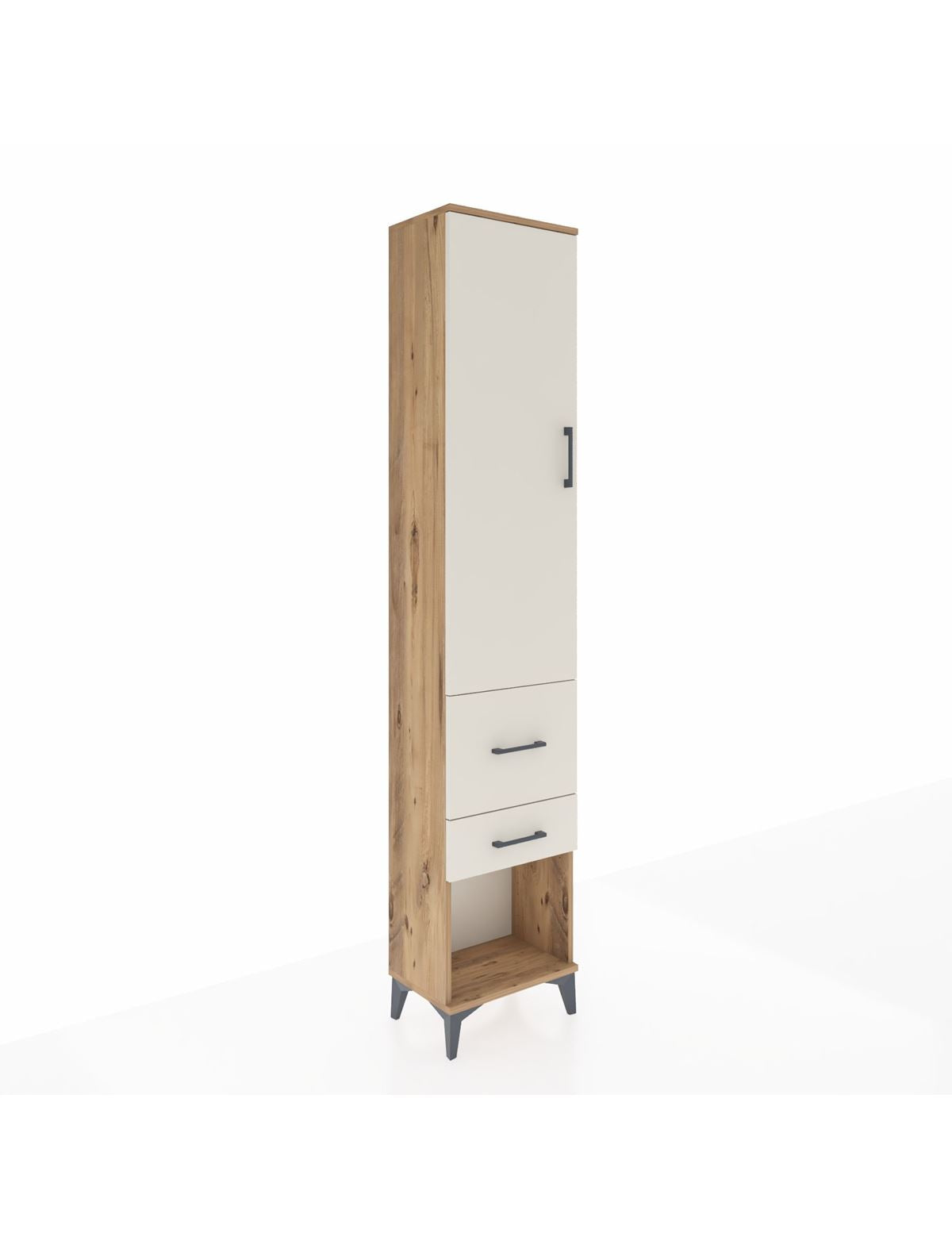 Arges Dolap 2 Raflı 2 Çekmeceli Tek Askılı 44x30x221 - S28M076V7A