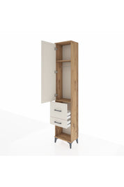 Arges Dolap 2 Raflı 2 Çekmeceli Tek Askılı 44x30x221 - S28M076V7A