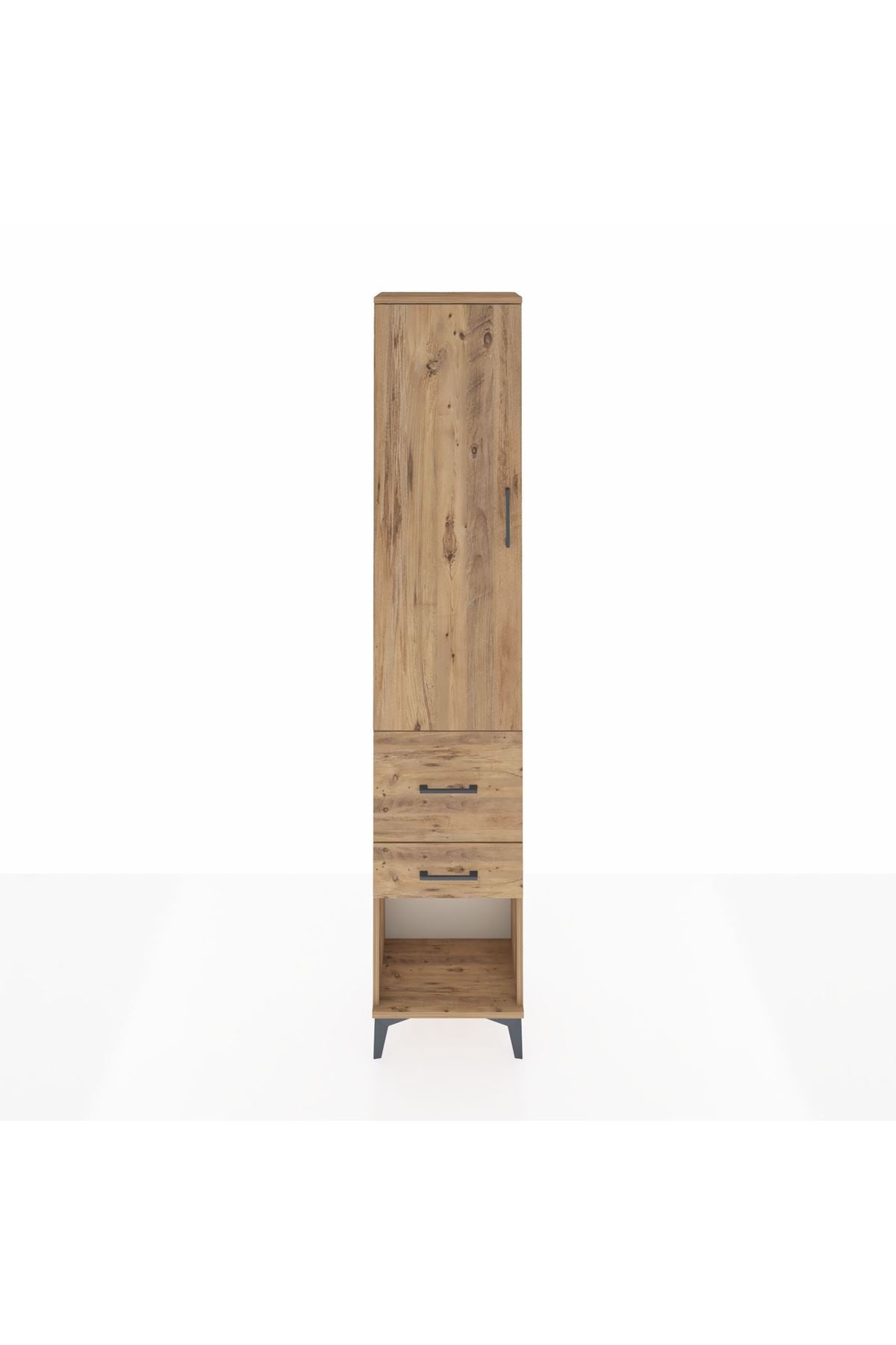 Arges Dolap 2 Raflı 2 Çekmeceli Tek Askılı 44x30x221 - S28M076V9A