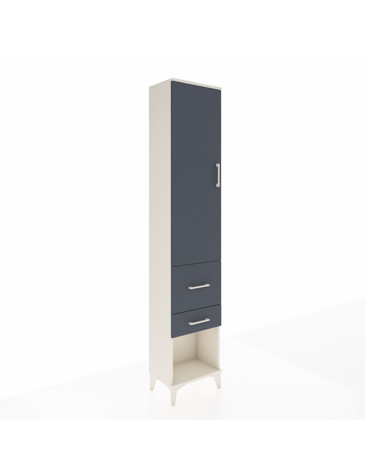 Arges Dolap 3 Raflı 2 Çekmeceli Tek Kapaklı 44x30x221 - S28M077V2A
