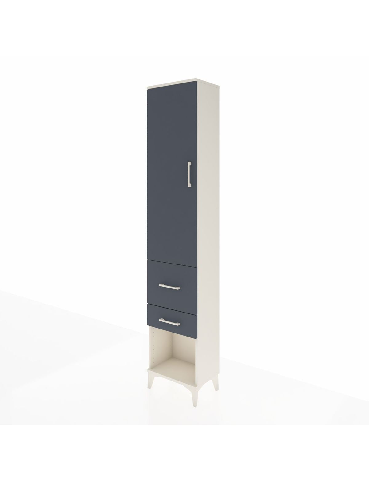 Arges Dolap 3 Raflı 2 Çekmeceli Tek Kapaklı 44x30x221 - S28M077V2A