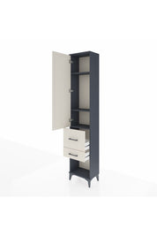 Arges Dolap 3 Raflı 2 Çekmeceli Tek Kapaklı 44x30x221 - S28M077V4A