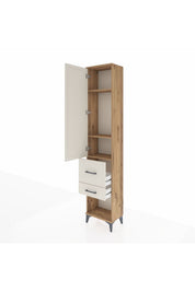 Arges Dolap 3 Raflı 2 Çekmeceli Tek Kapaklı 44x30x221 - S28M077V7A