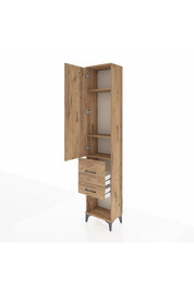 Arges Dolap 3 Raflı 2 Çekmeceli Tek Kapaklı 44x30x221 - S28M077V9A