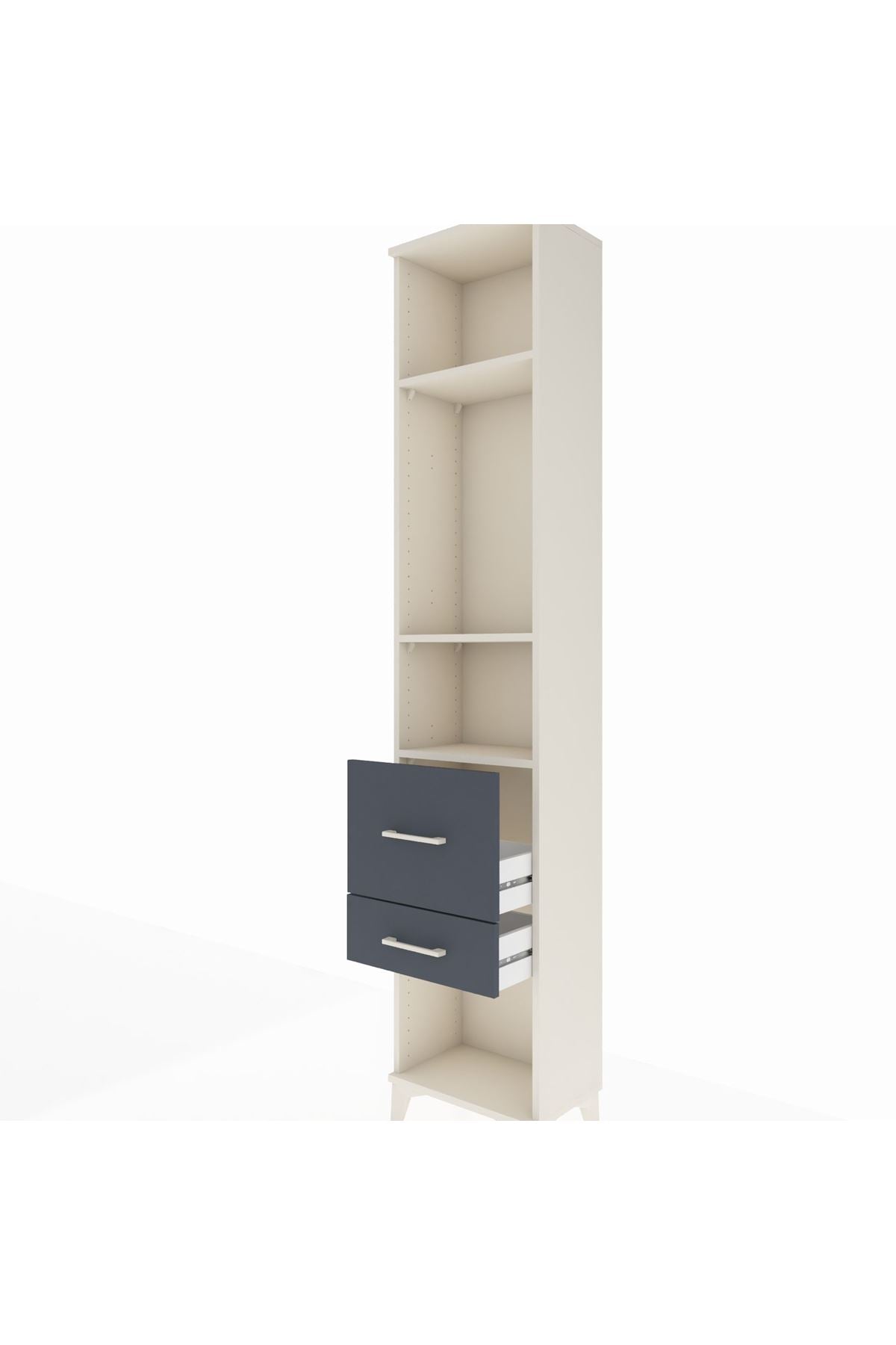 Arges Dolap 3 Raflı 2 Çekmeceli 44x30x221 - S28M078V2A