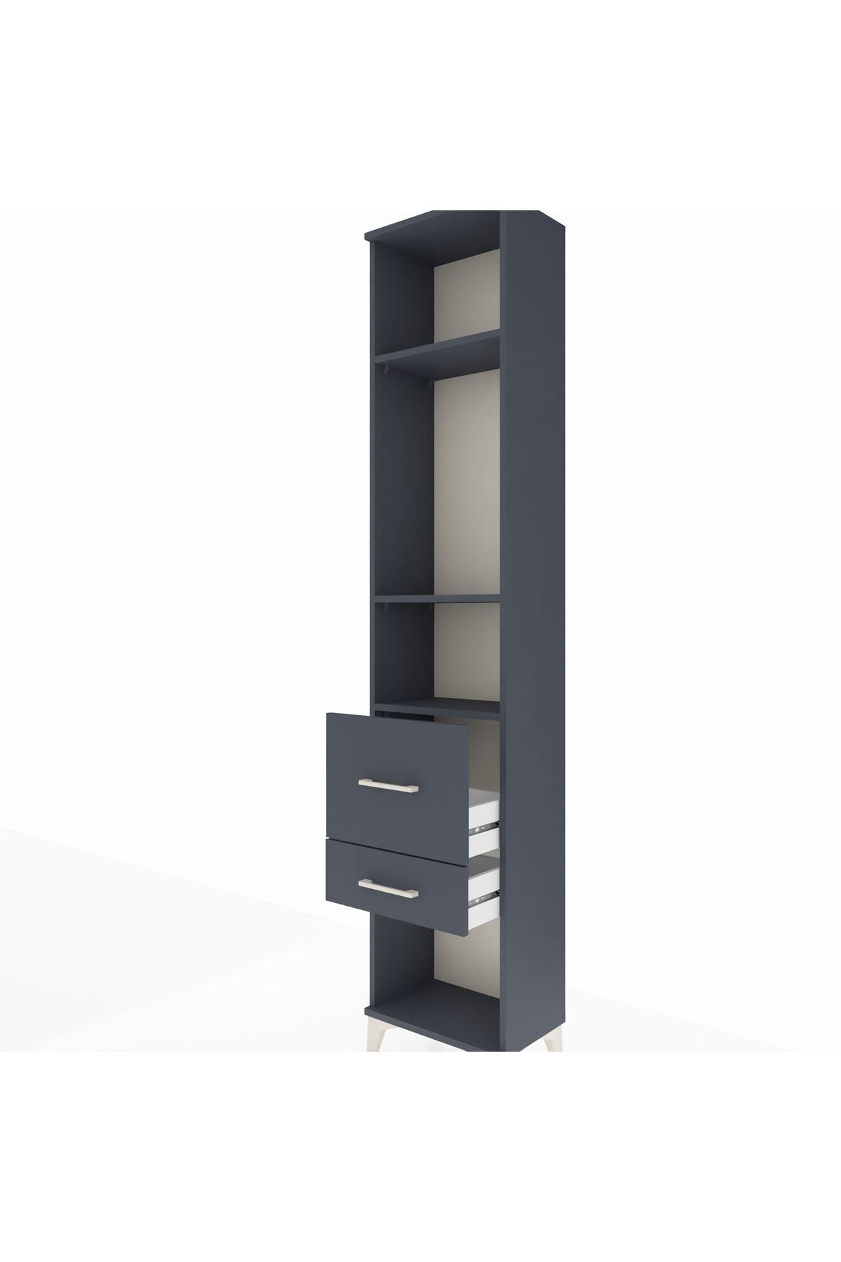 Arges Dolap 3 Raflı 2 Çekmeceli 44x30x221 - S28M078V5A